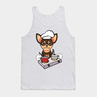 Cute small dog is cooking Tank Top